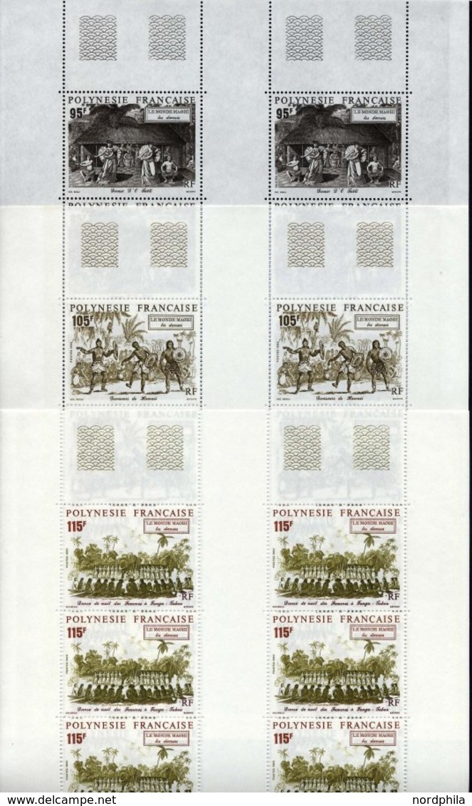 FRANZÖSISCH-POLYNESIEN 610-12KB **, 1992, Polynesien Im Kleinbogen (10x), Pracht, Mi. 80.- - Unused Stamps