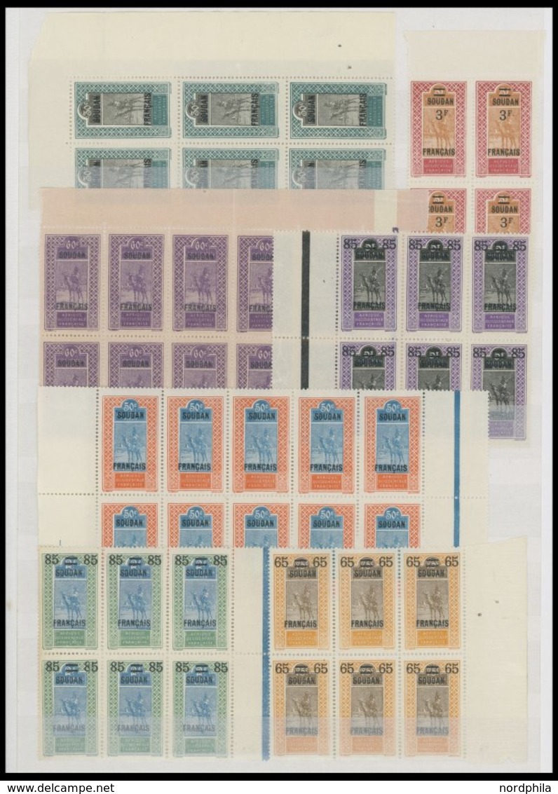 FRANZÖSISCH-SUDAN **,* , 1921-42, Fast Nur Postfrische Partie Mit Bogenteilen, Fast Nur Prachterhaltung - Andere & Zonder Classificatie