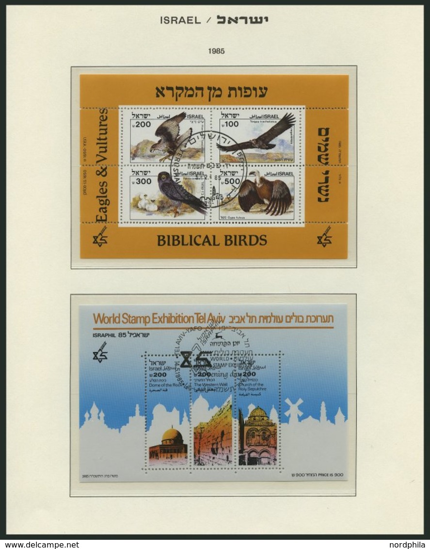 ISRAEL - SAMMLUNGEN, LOTS O, 1980-85, Nahezu Komplette Teilsammlung Auf Schaubek-Falzlosseiten, Pracht, Mi. 255.- - Lots & Serien