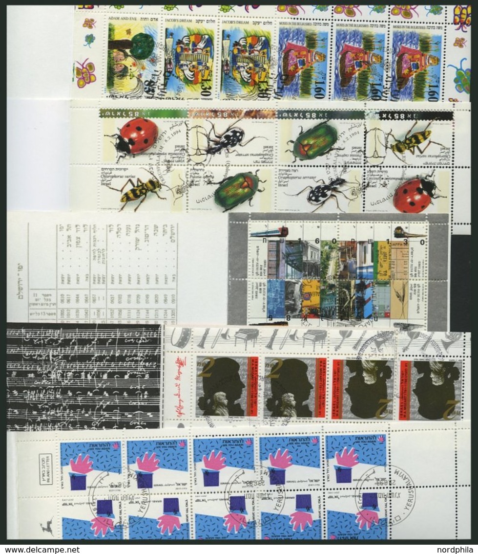 ISRAEL - SAMMLUNGEN, LOTS MH O, 1989-94, 5 Verschiedene Markenheftchen, Pracht, Mi. 134.- - Collections, Lots & Séries