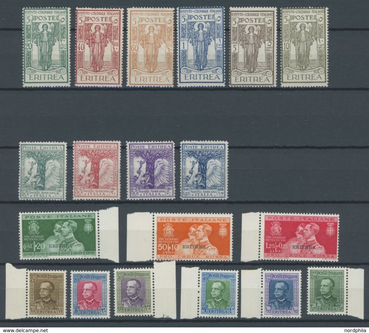 ITALIENISCH-ERITREA ** , 1926-31, 19 Verschiedene Postfrische Prachtwerte - Erythrée