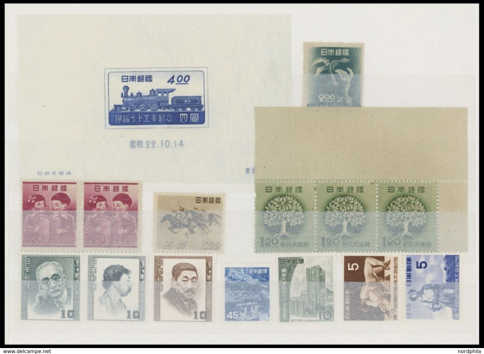 JAPAN **,*o , Interessante Partie Japan Bis 1952 Mit Vielen Mittleren Postfrischen Ausgaben, Fast Nur Prachterhaltung - Other & Unclassified