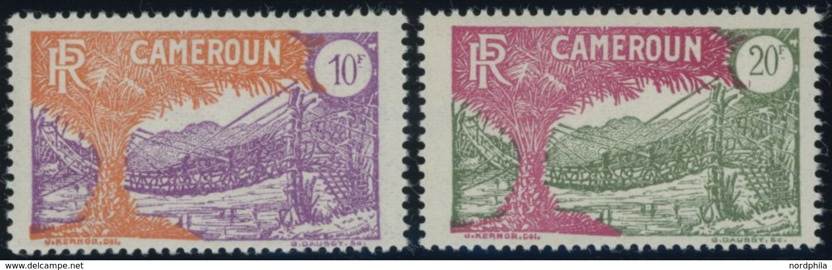 KAMERUN 94/5 **, 1926, 10 Und 20 Fr. Landesmotive, Postfrisch, 2 Prachtwerte - Neufs