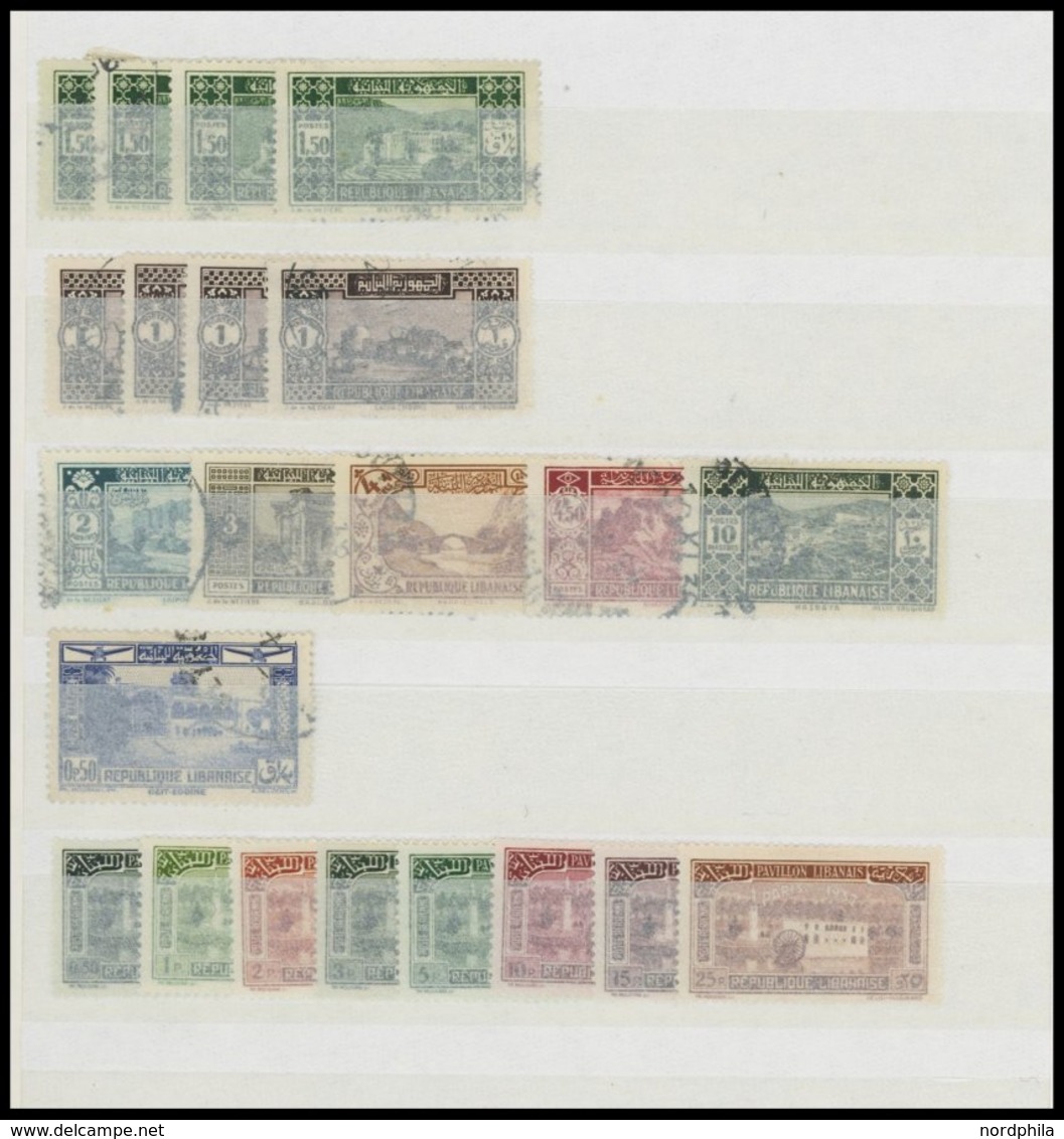 LIBANON a. 26-220 *,**,o BRIEF, 1924-37, interessante Partie Libanon mit mittleren Ausgaben, fast nur Prachterhaltung