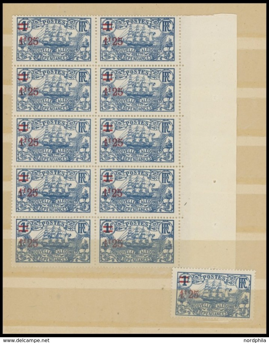 NEUKALEDONIEN **,* , 1905-44, überwiegend Postfrische Partie Meist Kleinerer Werte, Viele Blockstücke, Prachterhaltung - Other & Unclassified