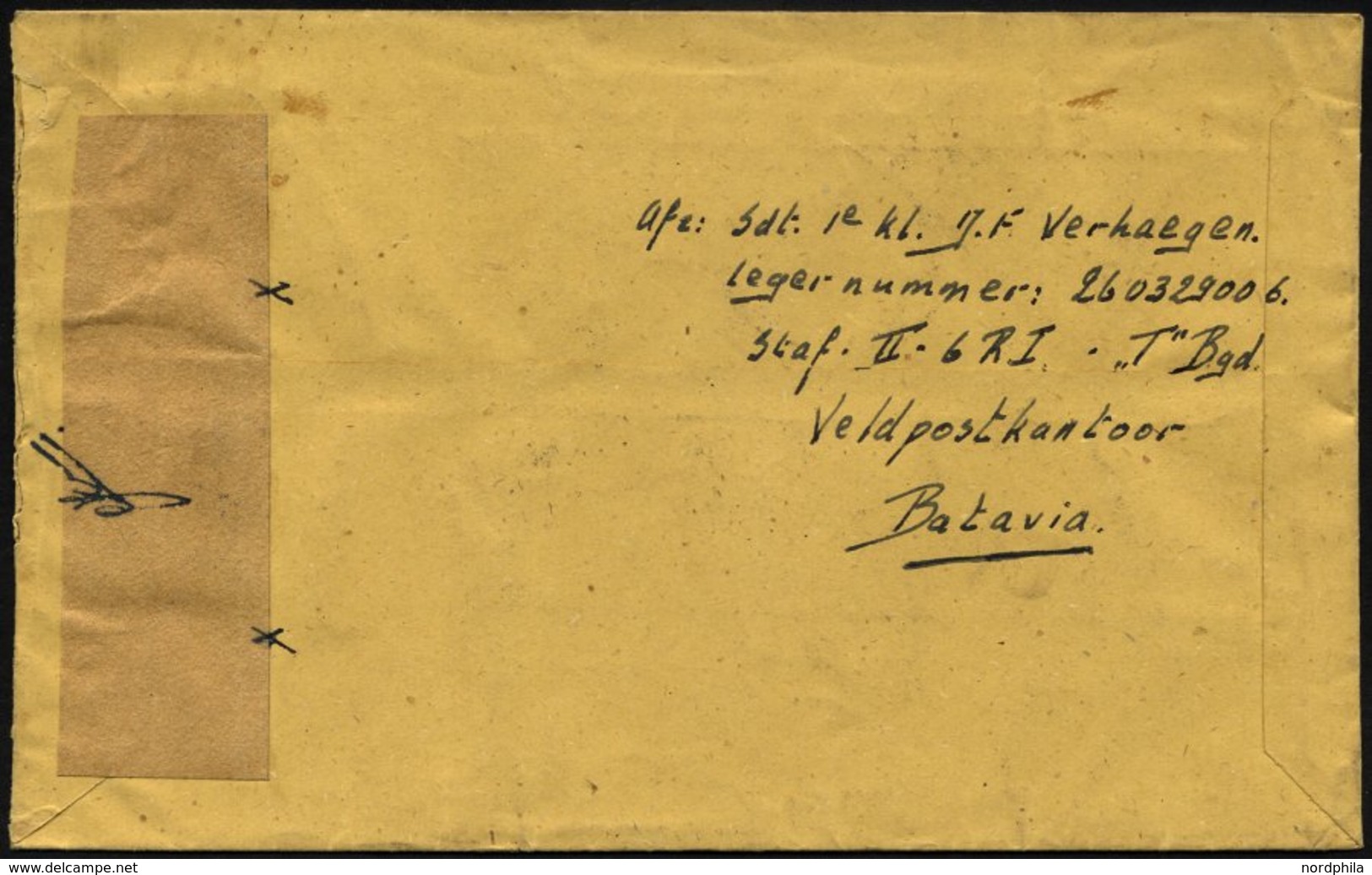 NIEDERLÄNDISCH-INDIEN 1947, K2 VELDPOST-SEMARANG/2/1947 Und Handschriftlich Im Aktiven Dienst Auf Luft-Feldpostbrief Von - Indie Olandesi