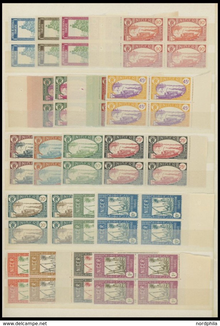 NIGER **,* , 1926-40, Fast Nur Postfrische Partie Mit Bogenteilen, Fast Nur Prachterhaltung - Autres & Non Classés