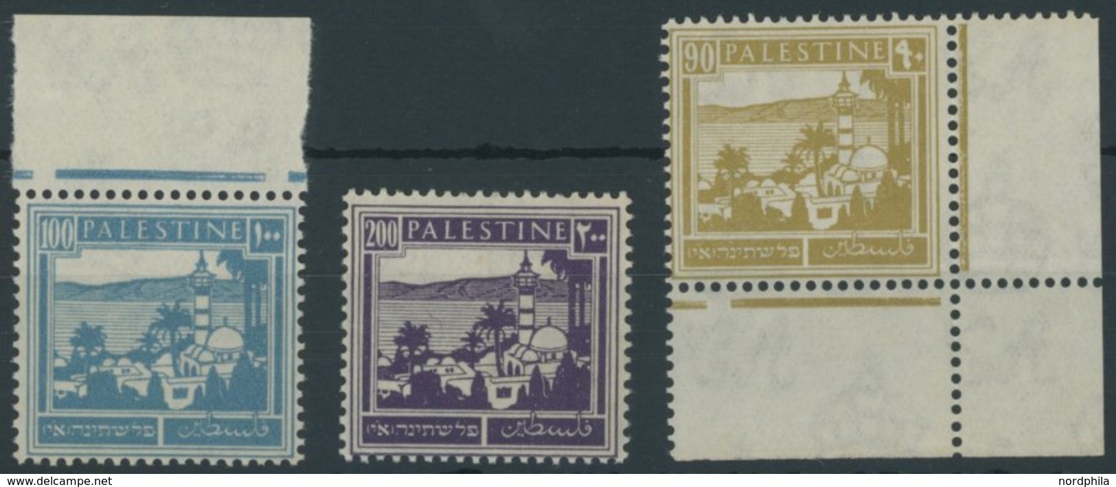 PALÄSTINA 68-70 **, 1927, 90 - 200 M. Landesansichten, 3 Postfrische Prachtwerte - Palestina