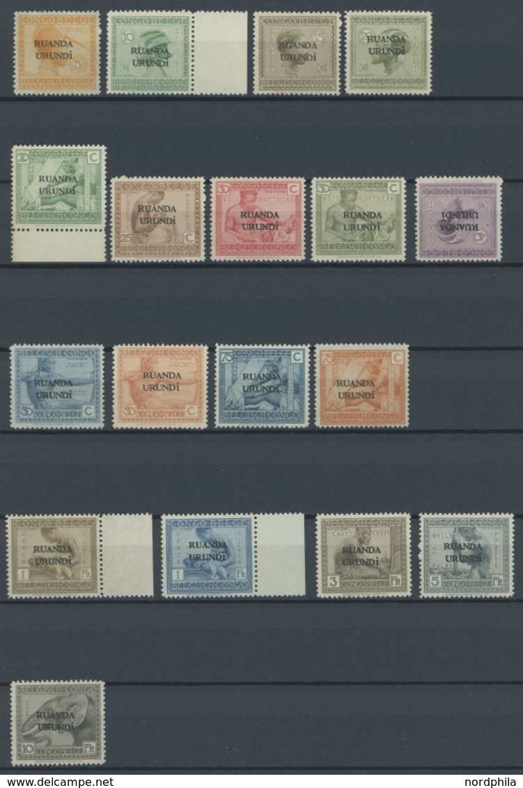 RUANDA-URUNDI 1-18 **, 1924, Freimarken, Postfrischer Prachtsatz - Neufs