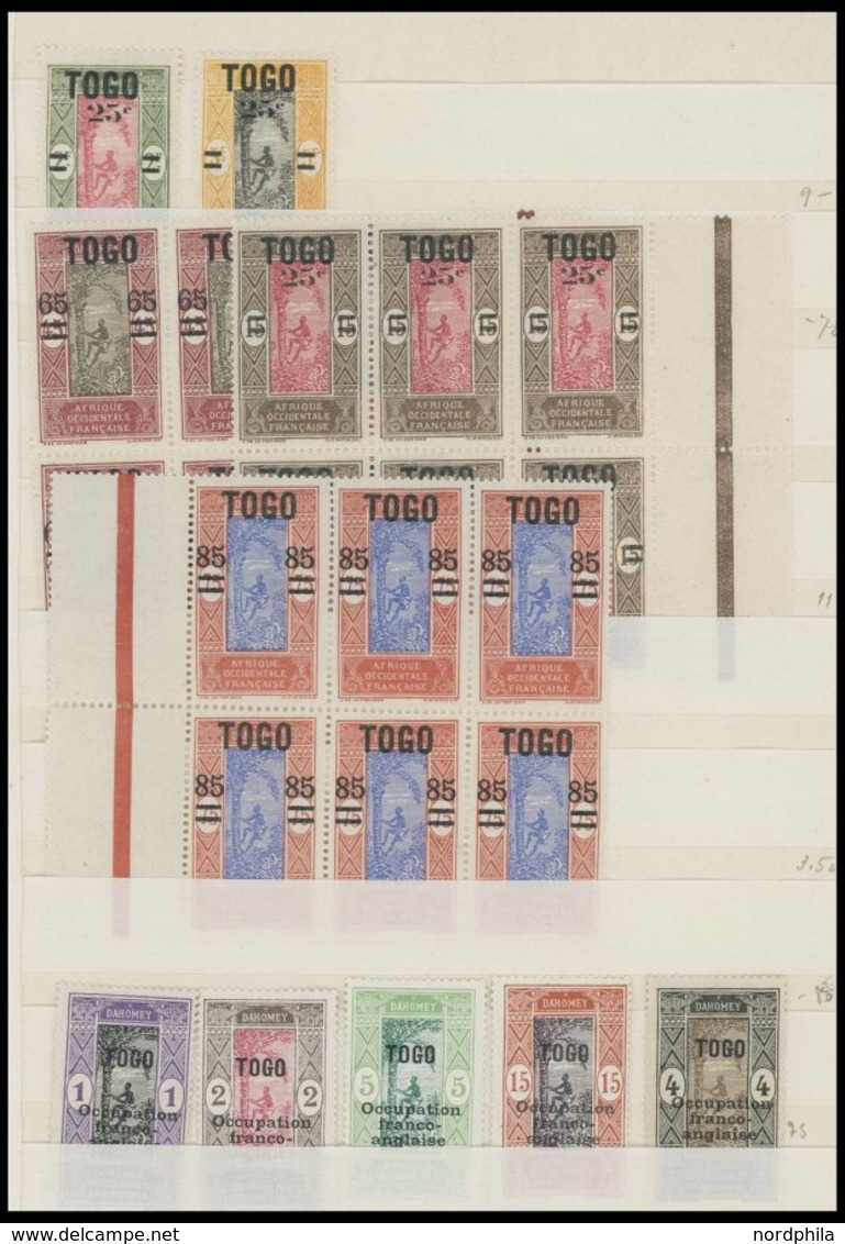 TOGO **,* , 1921-42, Fast Nur Postfrische Partie Mit Einigen Blockstücken, Fast Nur Prachterhaltung - Neufs