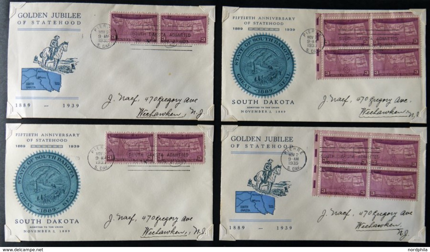 SAMMUNGEN, LOTS 1933-49, Sammlung von 380 Belegen, fast nur FDC`s in 4 großformatigen alten Compact Cover Alben, meist i