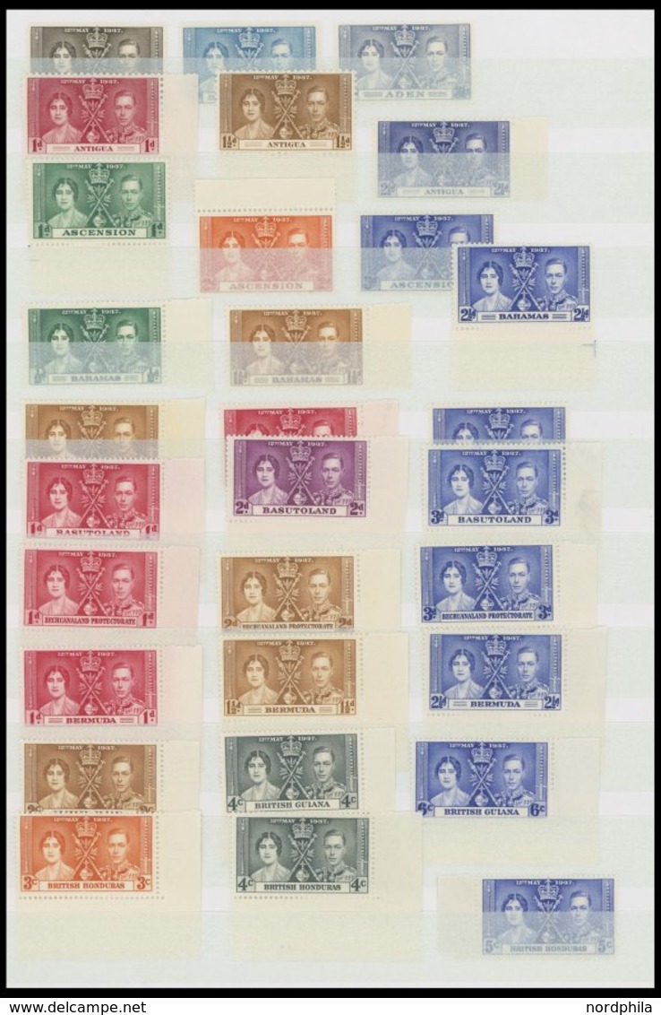 SLG. ÜBERSEE **, Britisch Commonwealth: 1937, Coronation, 42 Ausgaben (aus Aden - Virgin Islands), Insgesamt 122 Werte,  - Otros & Sin Clasificación