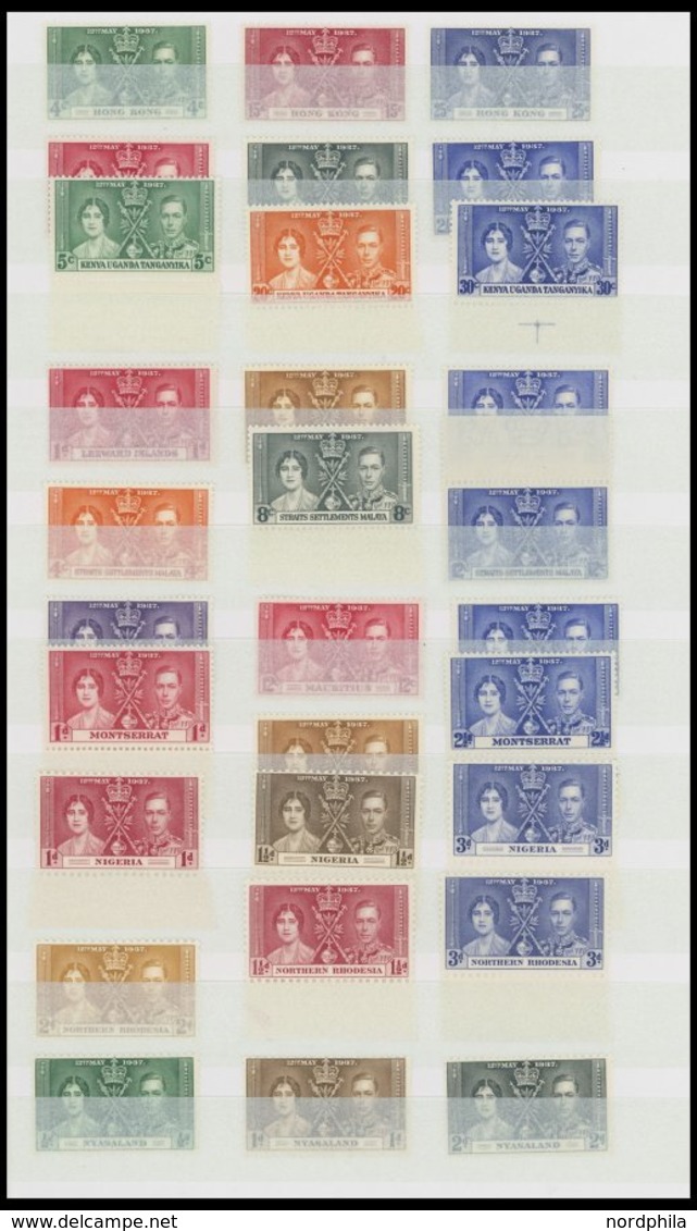 SLG. ÜBERSEE **, Britisch Commonwealth: 1937, Coronation, 42 Ausgaben (aus Aden - Virgin Islands), Insgesamt 122 Werte,  - Otros & Sin Clasificación