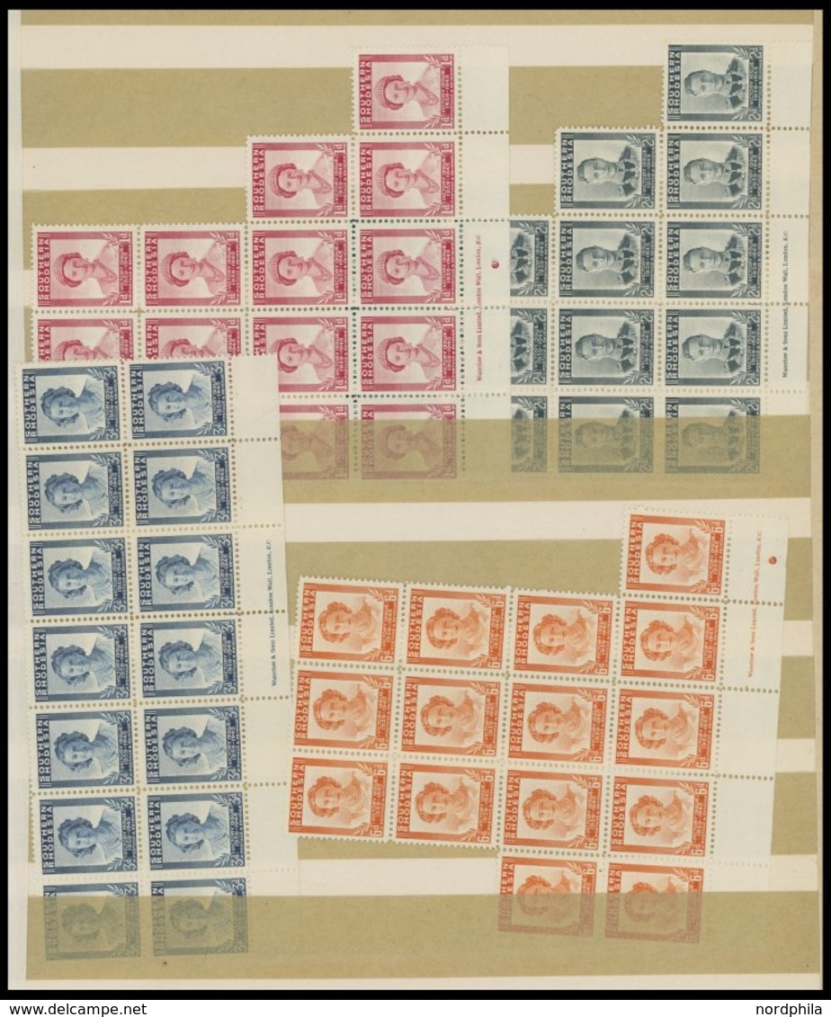 SLG. ÜBERSEE **,* , 1925-ca. 1947, Meist Postfrische Partie Südafrika, Südwestafrika Und Süd-Rhodesien, Prachterhaltung - Other & Unclassified