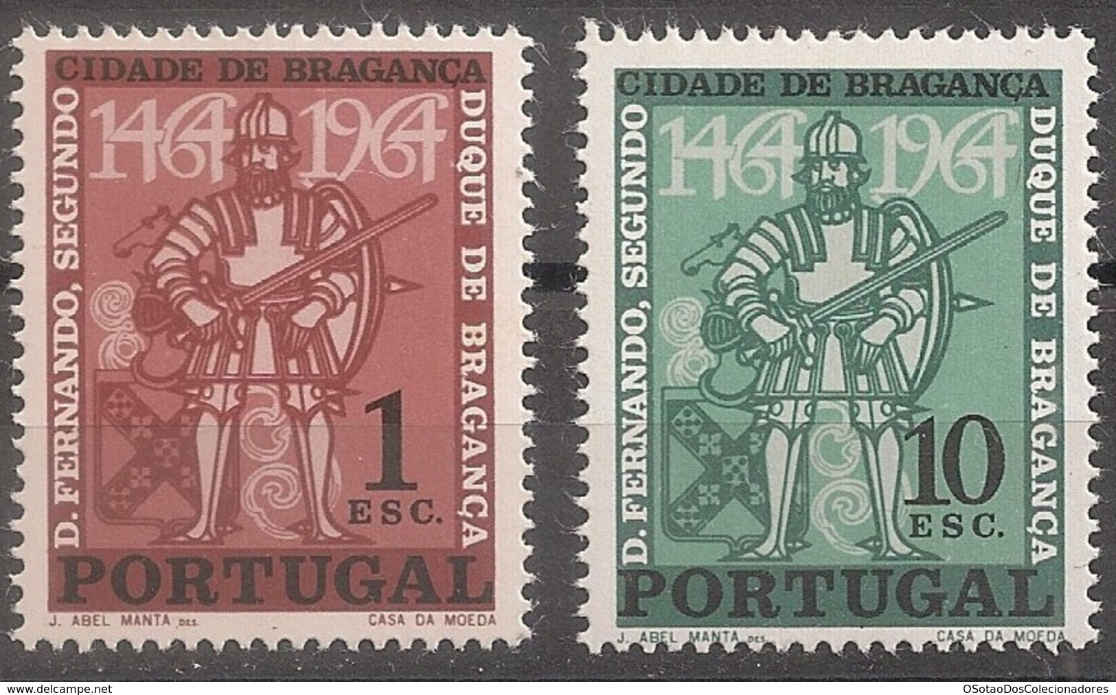 Portugal 1965 - Série Completa Centenario Cidade Bragança 948 949 - Set Complete Anniversary Bragança - Mint MNH** Neuf - Neufs