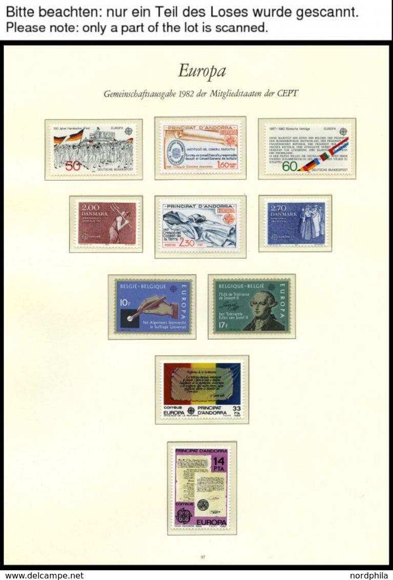 EUROPA UNION **, 1982, Historische Ereignisse, Kompletter Jahrgang, Pracht, Mi. 125.40 - Collections