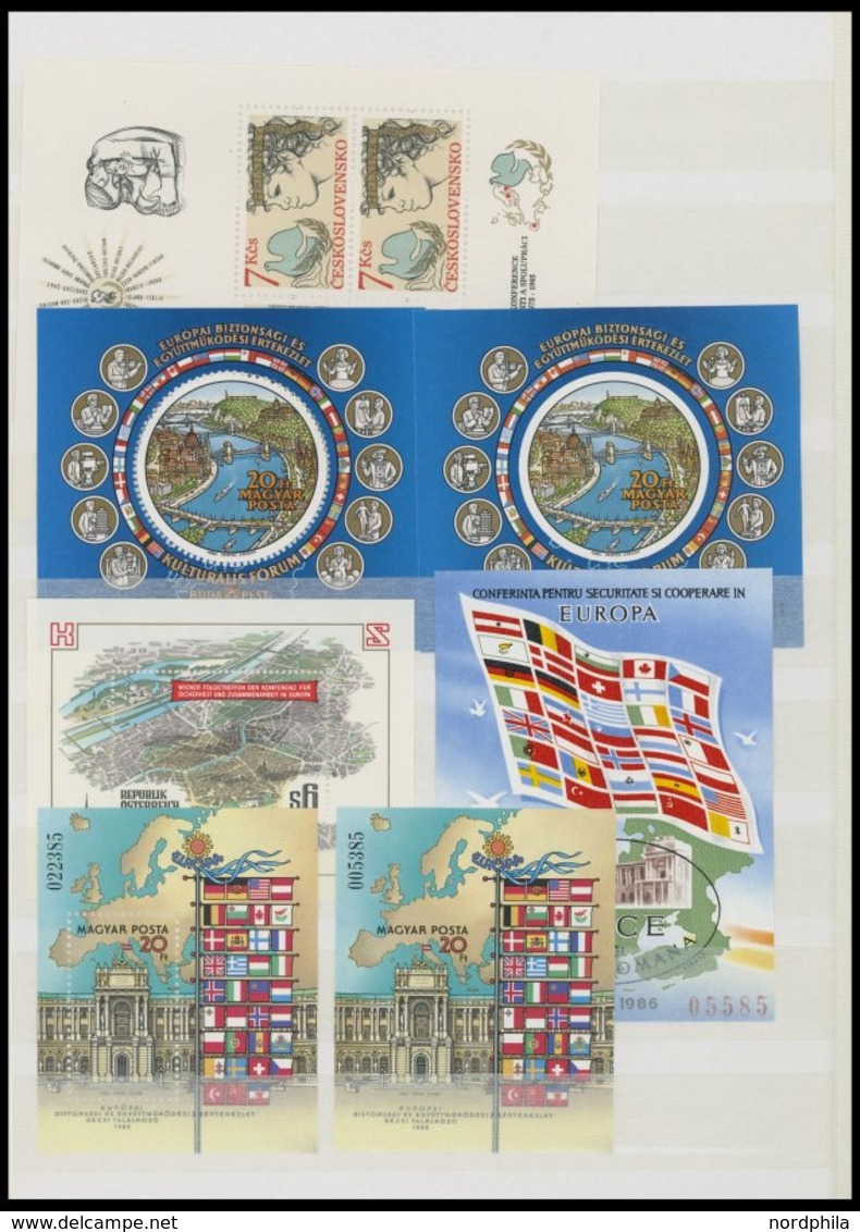 EUROPA UNION **, Postfrische Partie KSZE Von 1981-86 Mit Gezähnten Und Ungezähnten Blocks, U.a. Mit Bulgarien Block 158A - Collections