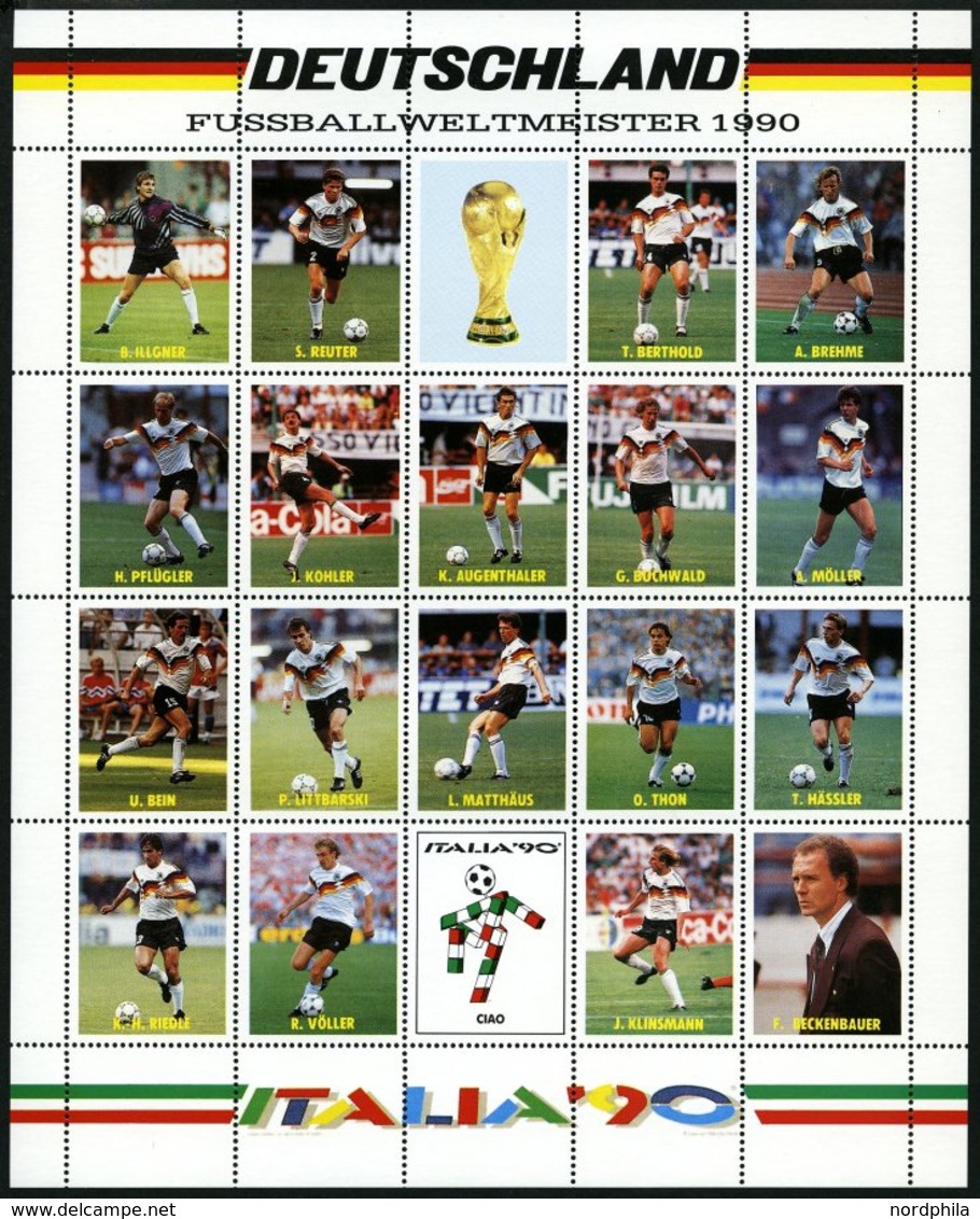 SPORT **,o,Brief , XIV. Fußball-Weltmeisterschaft 1990 In 3 Spezialalben, Mit Blocks, Kleinbogen, Markenheftchen, FDC`s, - 1990 – Italia