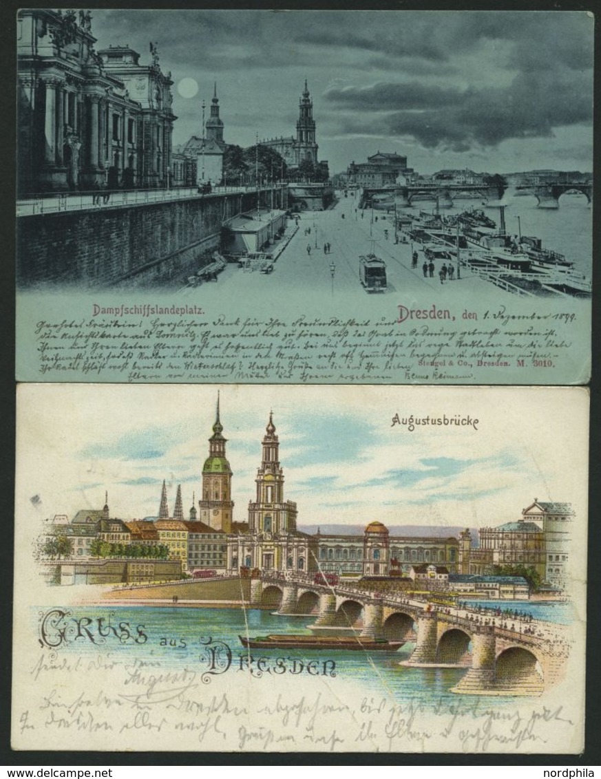 DEUTSCHLAND ETC. DRESDEN, 6 Verschiedene Karten, Dabei 4 Gruss Aus.. Lithos Von 1899-1903, Gebraucht - Otros & Sin Clasificación