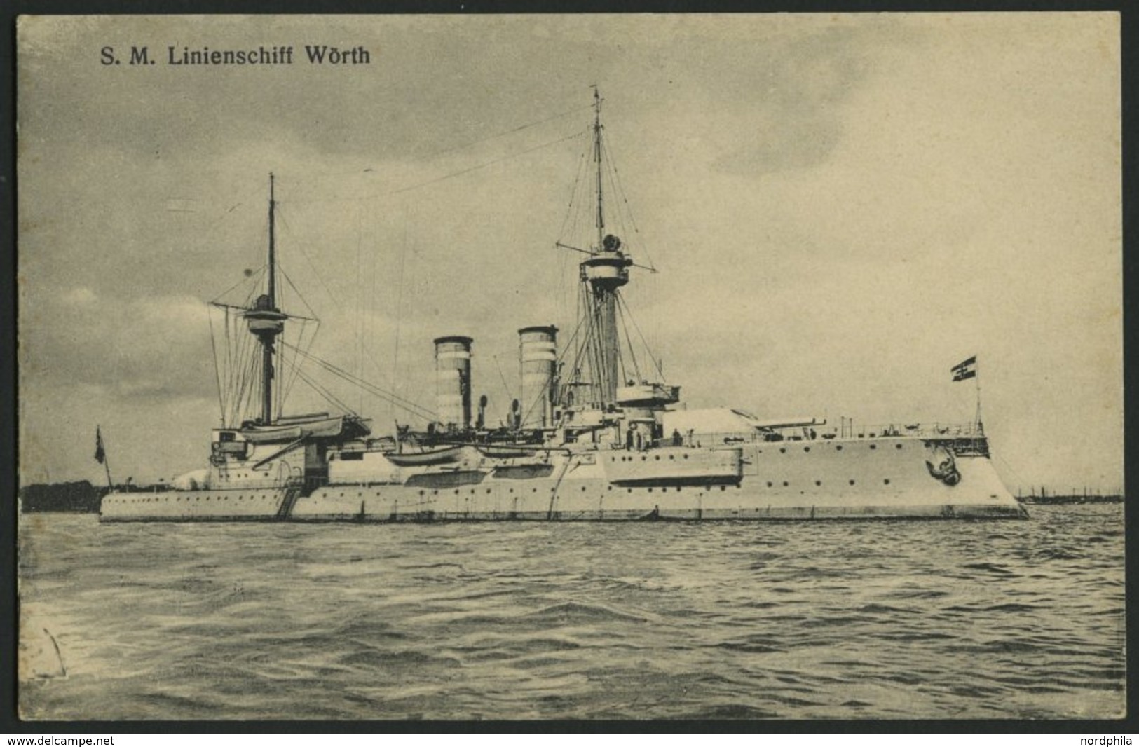 ALTE POSTKARTEN - SCHIFFE KAISERL. MARINE S.M.S. Wörth, Ungebrauchte Karte - Guerra