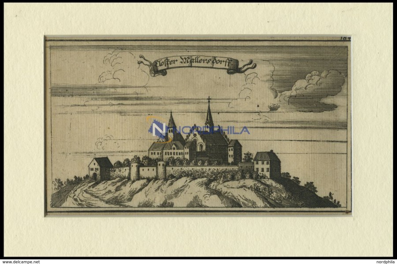 MALLERSDORF-PFAFFENBERG: Kloster Mallersdorf, Kupferstich Von Ertl, 1687 - Litografia