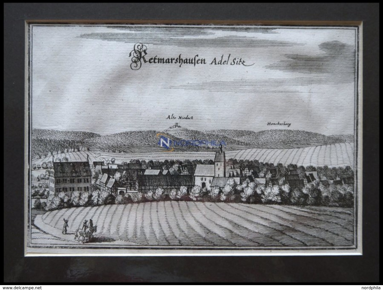 RITTMARSHAUSEN, Gesamtansicht, Kupferstich Von Merian Um 1645 - Lithographies