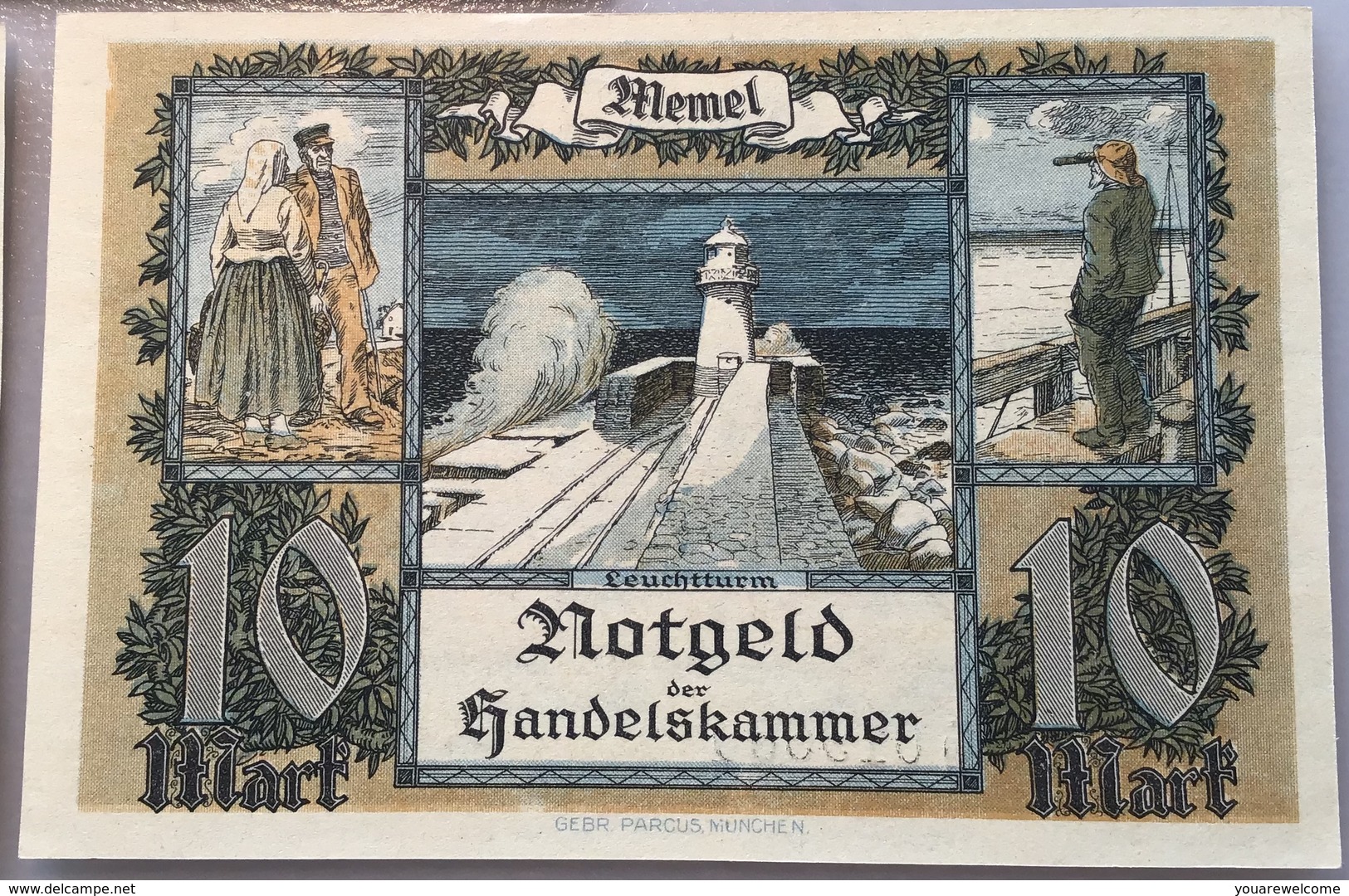 Memel 1922 Ro.846a-850a UNC, Notgeld Handelskammer Memelgebiet(Russia Geldschein banknote billet  France Lithuania