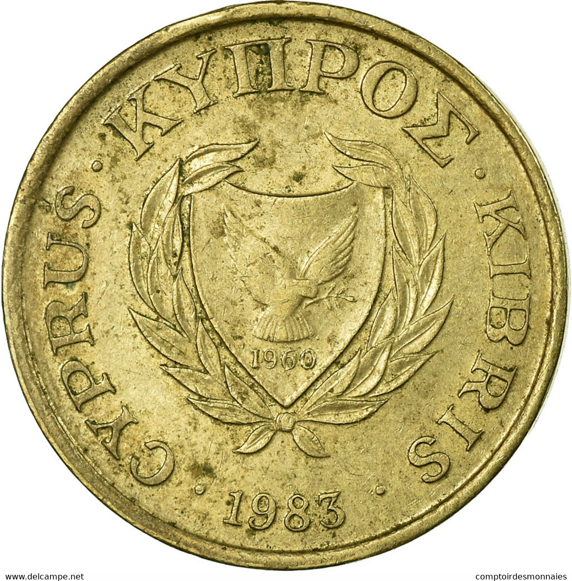 Monnaie, Chypre, Cent, 1983, TB, Nickel-brass, KM:53.1 - Chypre