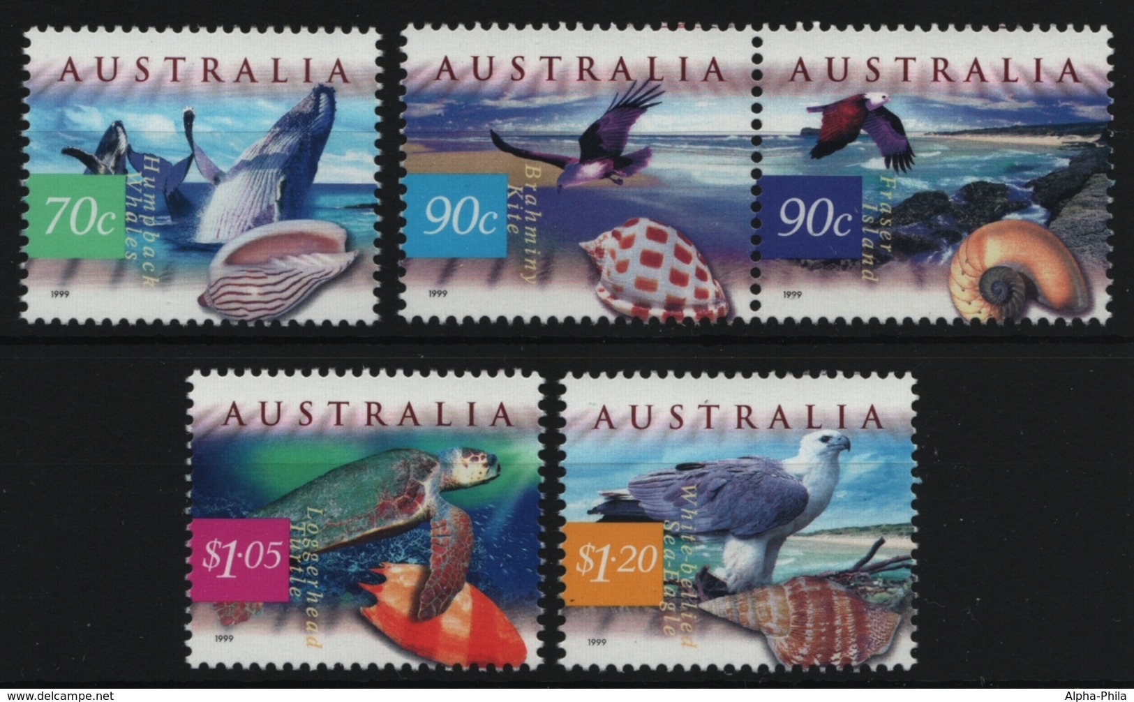 Australien 1999 - Mi-Nr. 1831-1835 ** - MNH - Wildtiere / Wild Animals - Ungebraucht