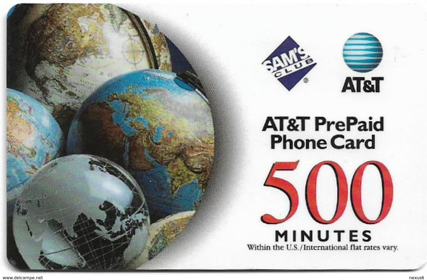 USA - AT&T - Globes, Sam's Club 500 Red Prepaid 500Min, 2000, Used - AT&T
