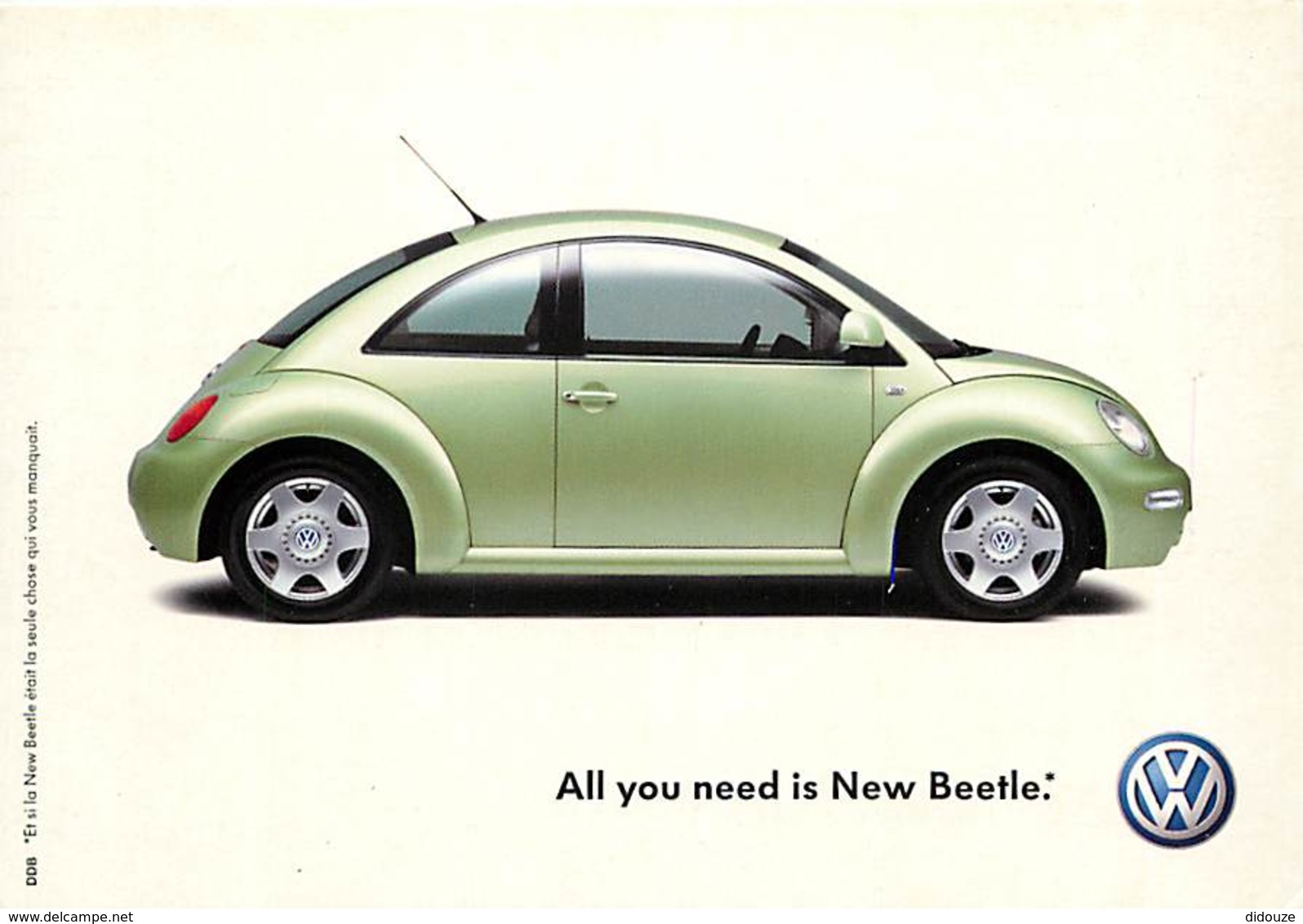 Automobiles - Voitures De Tourisme - Volkswagen - New Beetle - Carte Publicitaire - Carte Neuve - Voir Scans Recto-Verso - Voitures De Tourisme