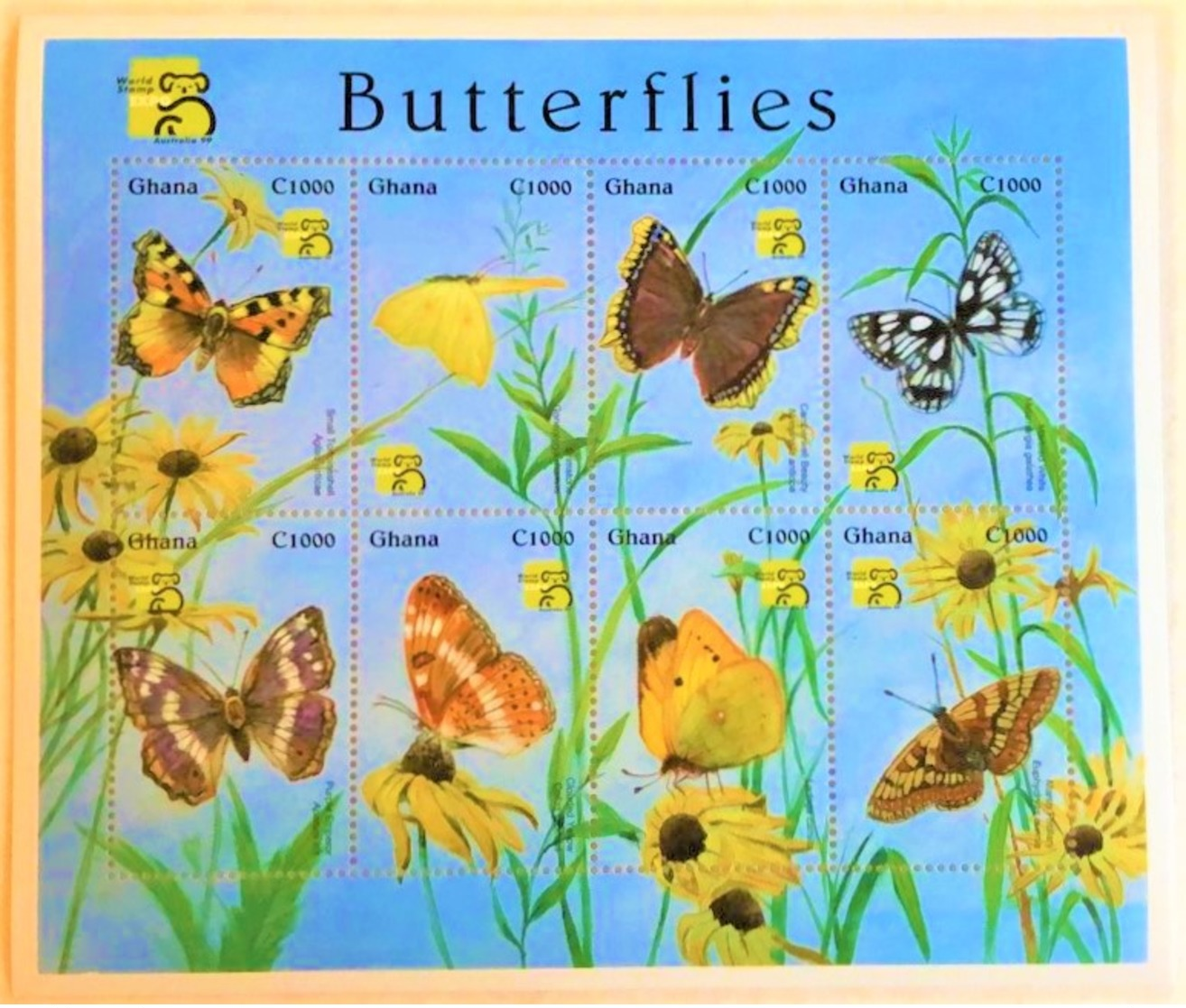 # Ghana 1999**Mi.2957-64  Butterflies ,MNH  [14;9] - Schmetterlinge