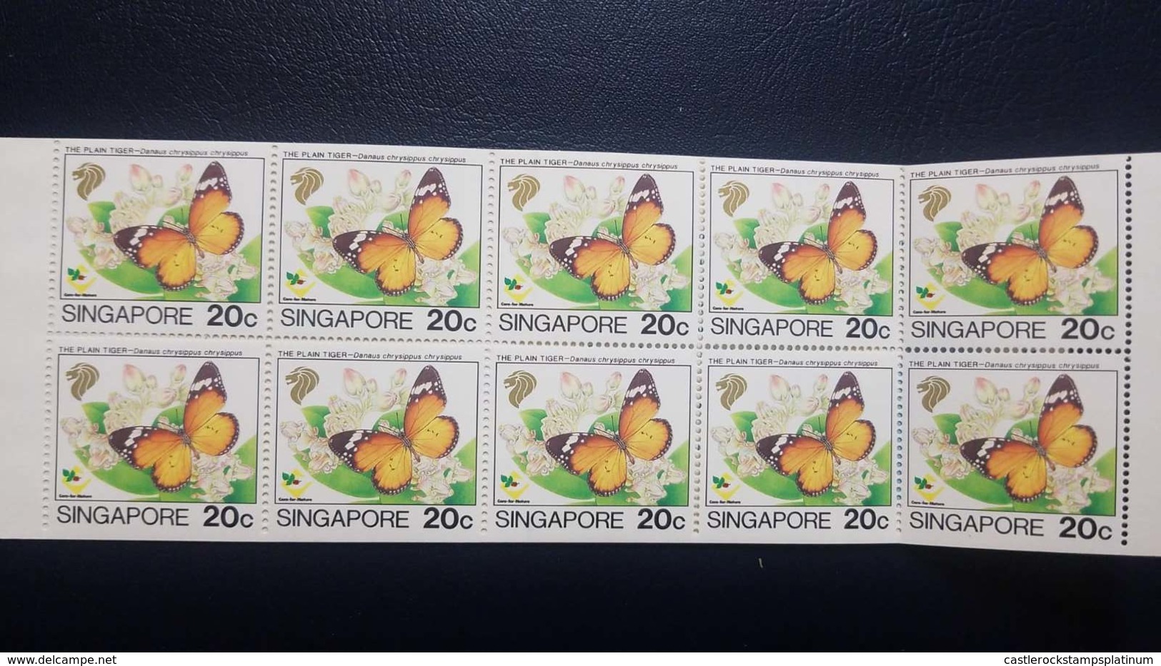 O) 1993 SINGAPORE, BUTTERFLY - PLAIN TIGER - DANAUS CHRYSIPPUS, MNH - Singapore (1959-...)