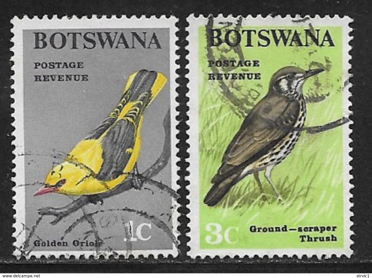 Botswana Scott # 19,21 Used Birds, 1967 - Botswana (1966-...)