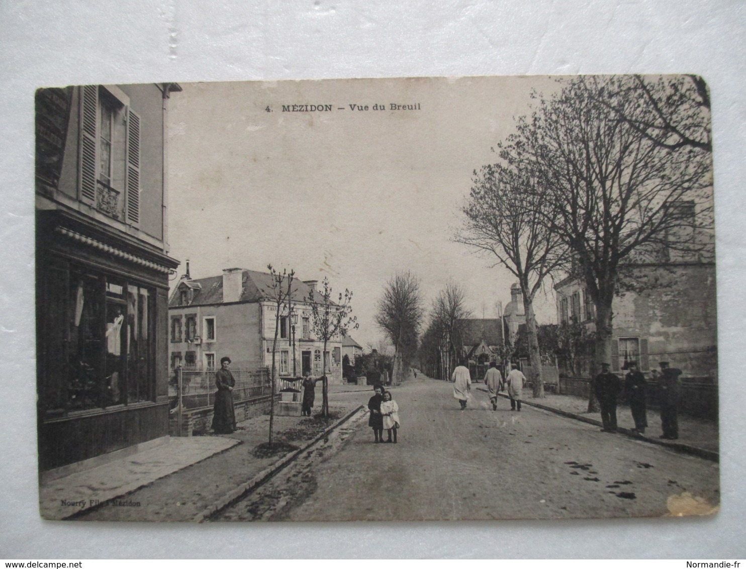 CPA CPSM CP CALVADOS 14 MEZIDON V1910 - VUE DU BREUIL ANIME COMMERCE - ED NOURRY BE - Other & Unclassified