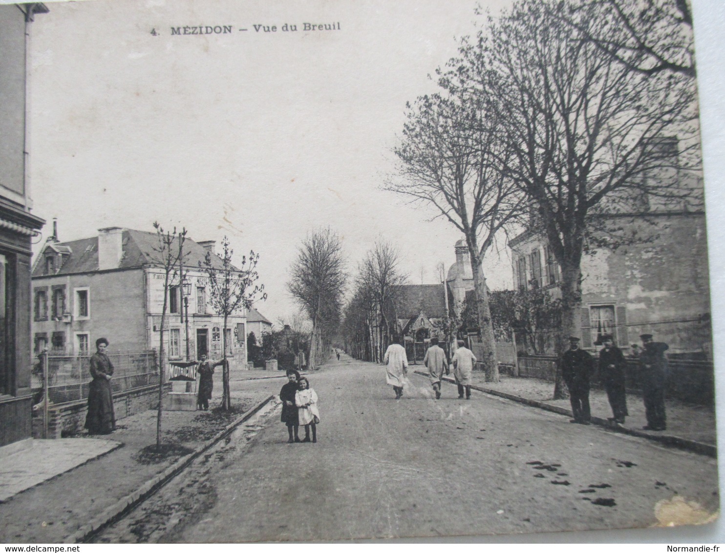 CPA CPSM CP CALVADOS 14 MEZIDON V1910 - VUE DU BREUIL ANIME COMMERCE - ED NOURRY BE - Autres & Non Classés