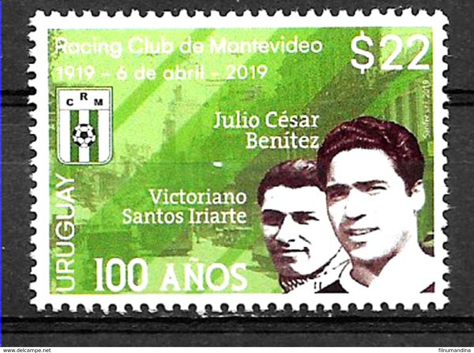 URUGUAY 2019 SPORTS FOOTBALL SOCCER FUSSBALL RACING CLUB MNH NEUF POSTFRISCH - Club Mitici