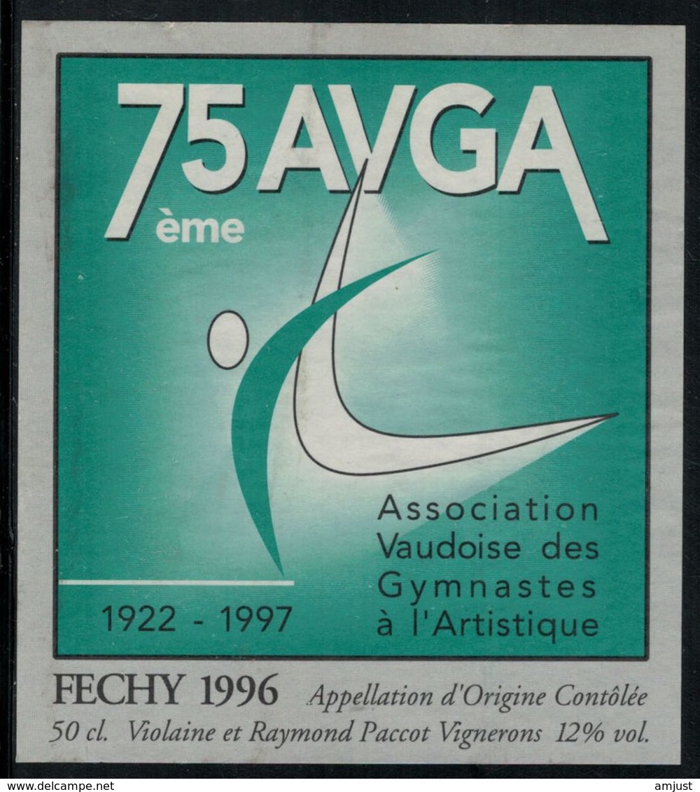 Féchy 1996, 75éme AVGA, Association Vaudoise Des Gymnastes à L'Artistique - Autres & Non Classés