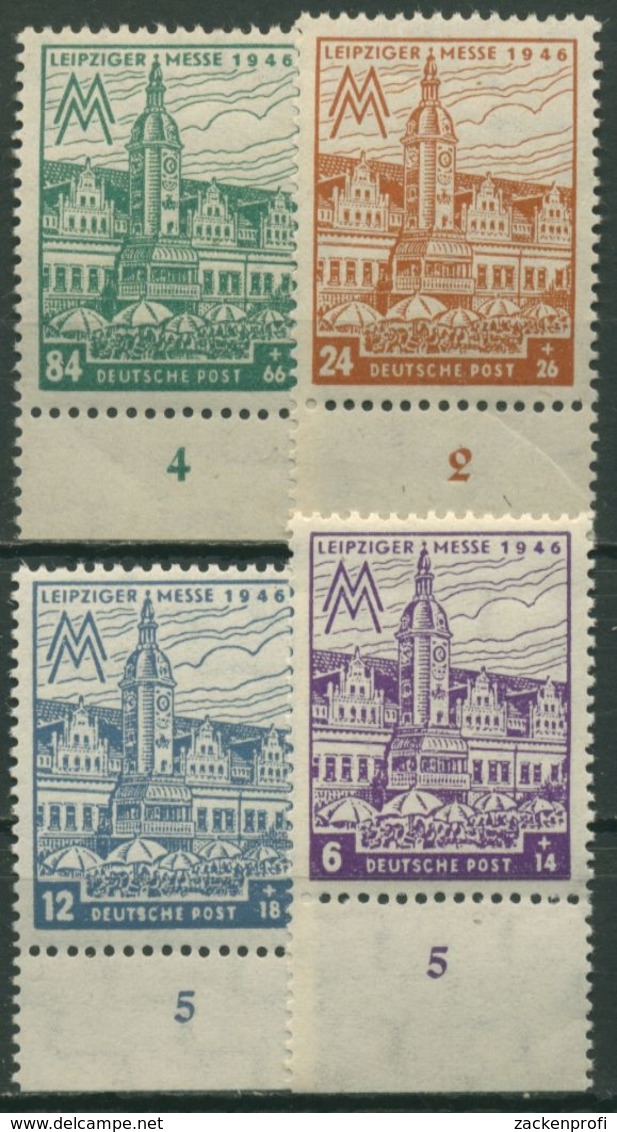 SBZ West-Sachsen 1946 Leipziger Messe Mit WZ X 162/65 A X Unterrand Postfrisch - Sonstige & Ohne Zuordnung