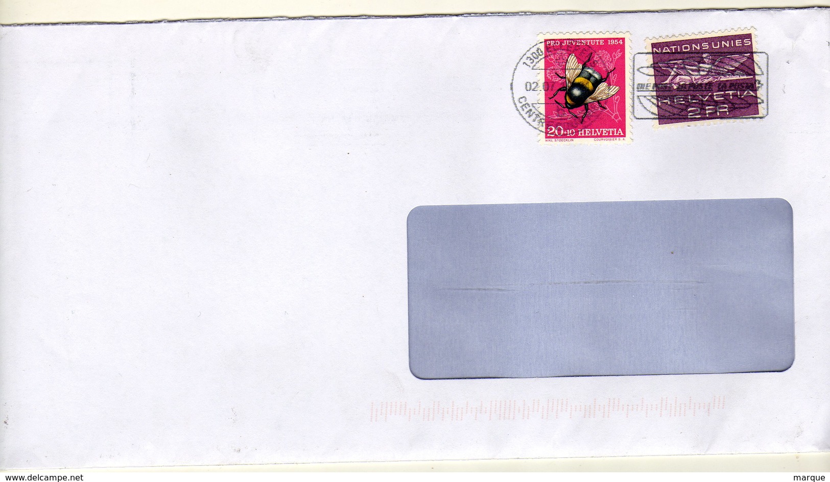 Enveloppe HELVETIA SUISSE Oblitération 1300 ECLEPENS CENTRE COURRIER 02/07/2019 - Postage Meters