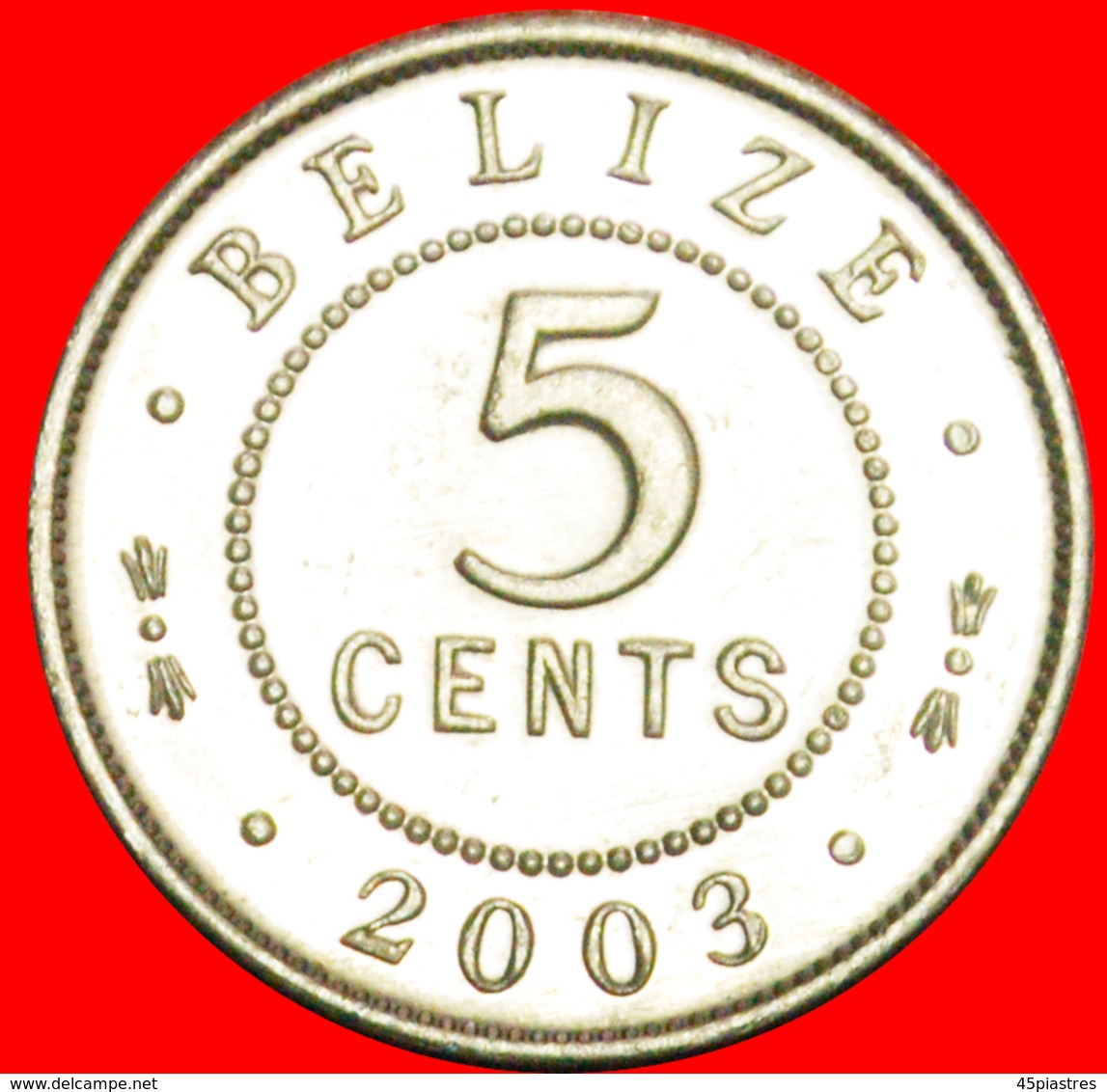 + COLONIAL PORTRAIT (1976-2016): BELIZE ★ 5 CENTS 2003 MINT LUSTER! LOW START ★ NO RESERVE! - Belize