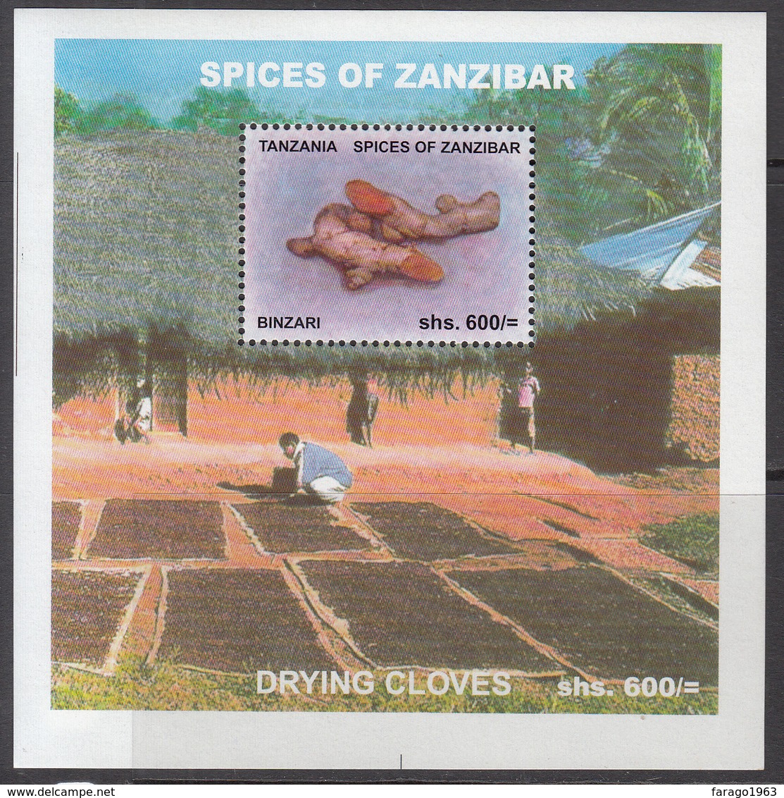 2008 Tanzania Spices Of Zanzibar Cloves Pepper Ginger Vanilla  Set Of 2 Sheets MNH - Tanzania (1964-...)