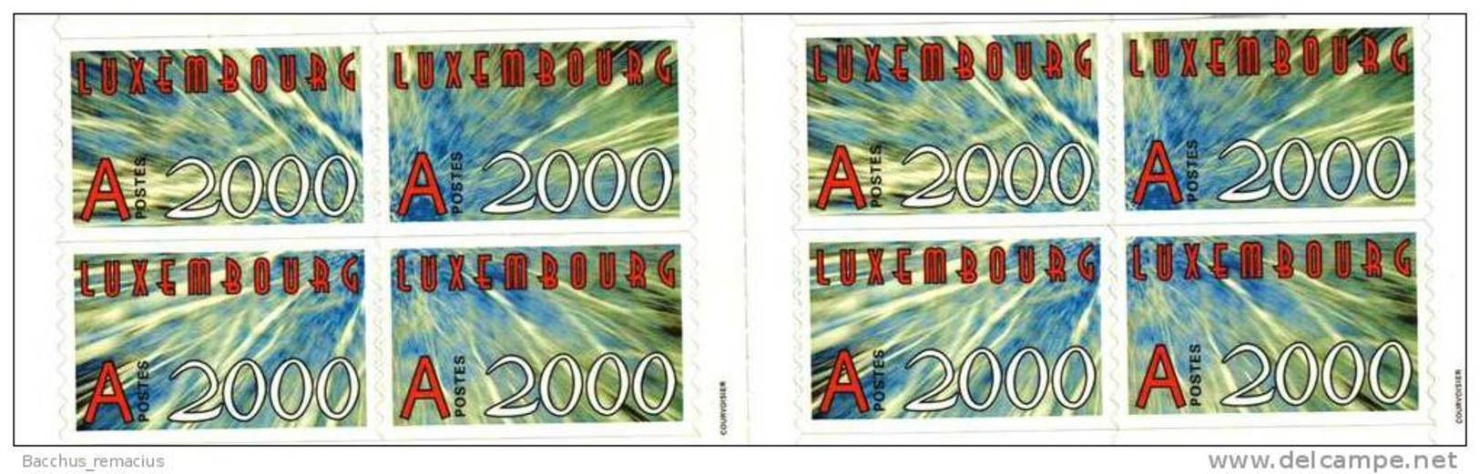 Luxembourg   Carnet De 8 Timbres  "A"  Autocollants Nouvel An 2000 - Booklets