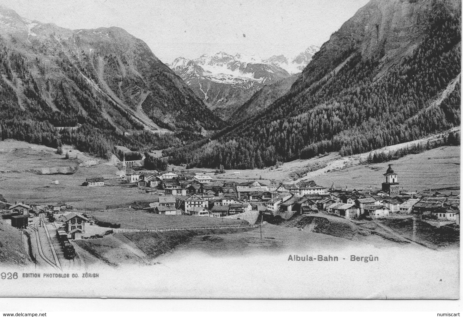 Suisse GR Grisons Albula-Bahn Bergün - Bergün/Bravuogn