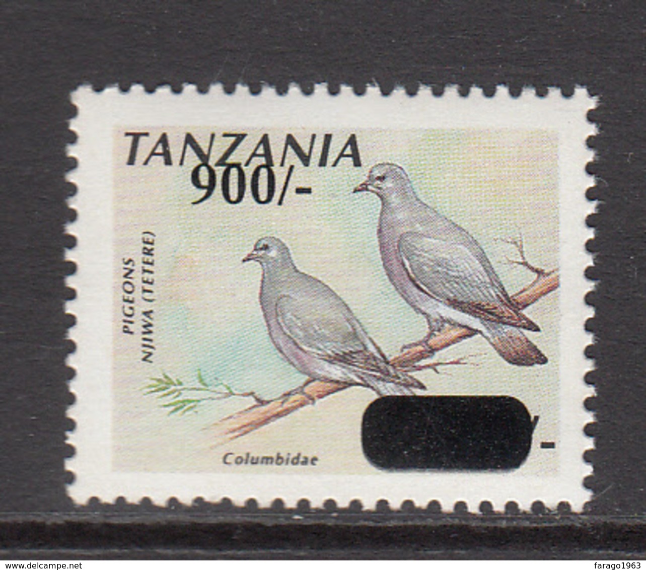 2011 Tanzania 900/- Overprint On Bird Definitives  Oiseaux  Complete Set Of 2 MNH - Tanzania (1964-...)