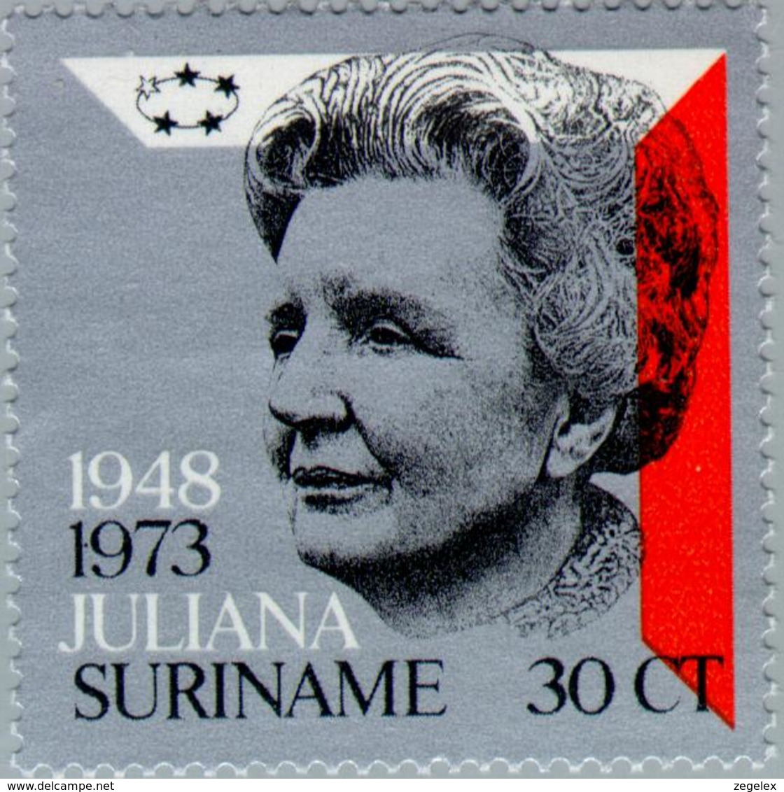 Suriname 1973 25 Years Queen Juliana - NVPH 603 MNH** Postfris - Suriname ... - 1975