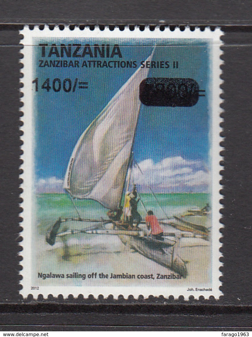 2018 Tanzania 1400/- Overprint On Zanzibar Sailing Dhow MNH - Tanzania (1964-...)