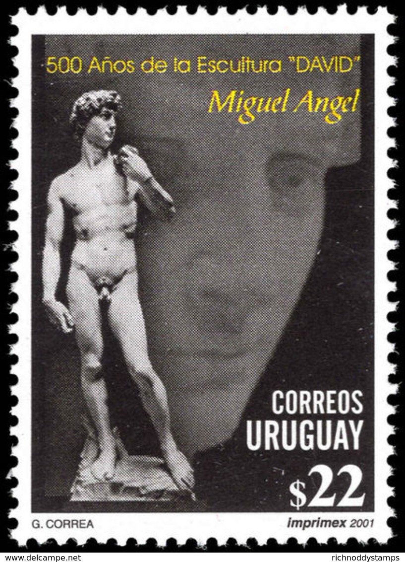 Uruguay 2001 Michelangelos David Unmounted Mint. - Uruguay