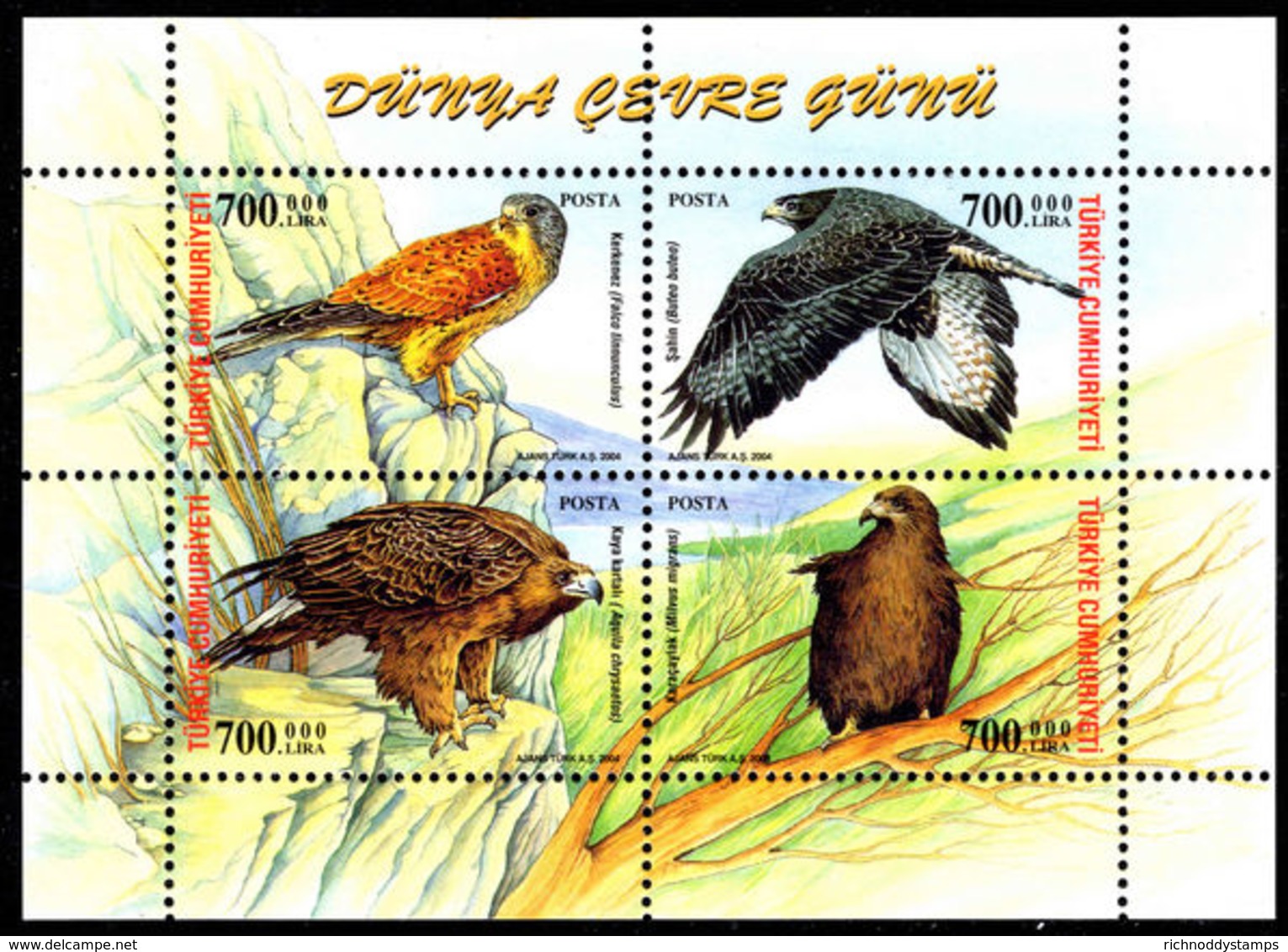 Turkey 2004 Birds Souvenir Sheet Unmounted Mint. - Unused Stamps