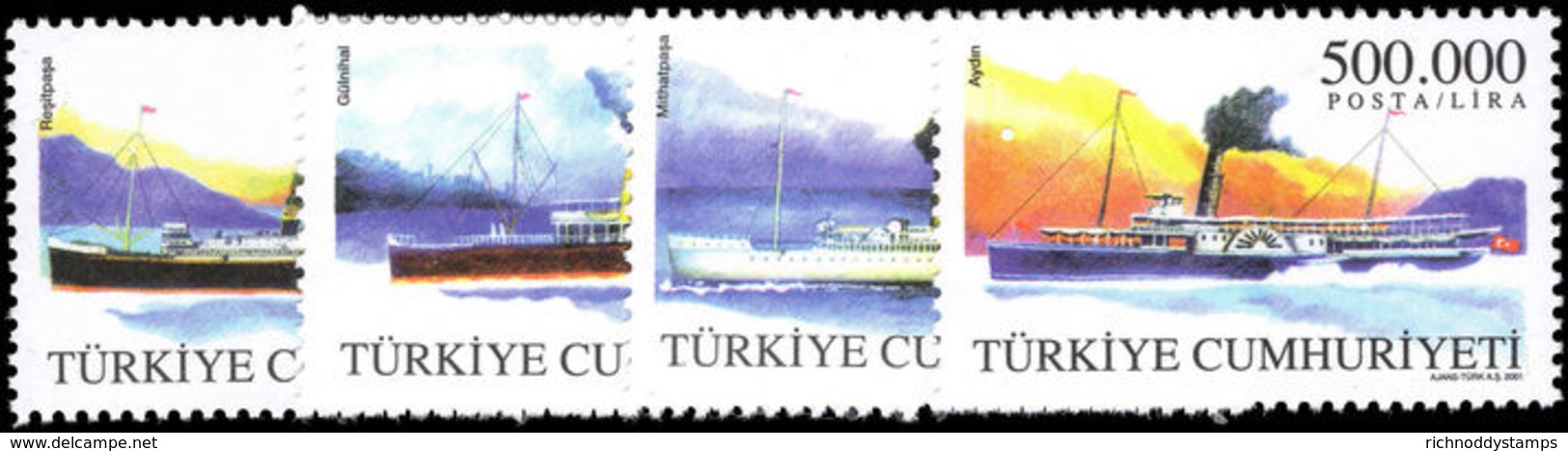 Turkey 2001 Merchant Ships Unmounted Mint. - Unused Stamps